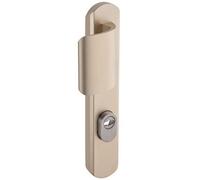 Vachette Set de manija de puerta sobre placa Sécumax Up - Versión puerta de palo, entre ejes de 195 mm - Montaje fácil - de aluminio, protector de cilindro de acero inoxidable ajustable de 5 mm