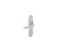 Vachette Set de Poignée de Porte sur Grande Plaque JAZZ - Version Clé L pour Chambre et Bureau - Entraxe 195 mm - Axe 70/72 - Système de Pose Facile - Garantie 10 ans - Finition Chrome Velours