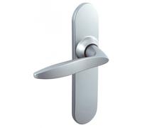 Vachette TWIST - Juego de manija de puerta en placa grande, versión caño de caña para cocina, salón, entre ejes de 195 mm, sistema de colocación fácil, 10 años de garantía - Zamak resistente - Acabado
