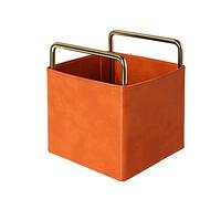vacia bolsillo Bandeja De Cuero, Bandejas Decorativas Modernas, Vaciabolsillos Recibidor Modernos, Bandeja De Almacenamiento De Piel Organizador Práctica Caja De Almacenamiento ( Color : Orange 2 )