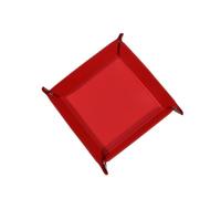 Vaciabolsillos de Cuero Bandeja plegable de cuero rectangular | Bandeja plegable de cuero PU for dados, llaves, billetera, monedas y uso for servir