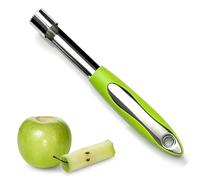 Vaciador de Manzana, Descorazonador de Manzanas,Corazones Manzana con Mango, Hoja Dentada de Acero Inoxidable, Saca Corazon Manzana, Apto para Hogar y Cocina(Verde)