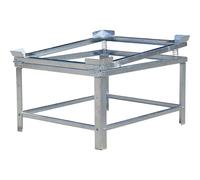 Vaciador de residuos de IBC eurokraft pro, con bastidor base