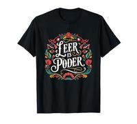 Vacío It Poder Camiseta Mexico Leer Floral Español Profesor Camiseta