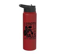 Vacío mis bolas con un jugador de paintball divertido de precisión Stainless Steel Insulated Water Bottle