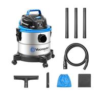 Vacmaster Aspirador en seco y húmedo Industrial de Acero Inoxidable, Función De Soplador, Toma De Corriente con Herramientas Eléctricas, 1100 W, 15 Liters, 70 Decibeles