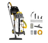 Vacmaster VK1638SWC 1600W 38L Aspiradoras en seco y húmedo Acero Inoxidable Industrial Aspirador con HEPA 13 Filtración