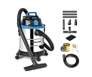 Vacmaster VQ1220SC 1250W 20L Aspirador en seco y húmedo Industrial de Acero Inoxidable,Función De Soplador