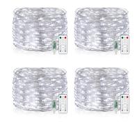 Vacoulery 4 Piezas Guirnalda Luces USB, 10M 100 LED Luces de Cadena 8 Modos con Mando Timer Impermeable Cadena de Luces Para Habitacion Interior Bodas Fiesta de Navidad