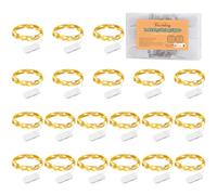 Vacoulery Cadena de Luces con Pilas, 10 LEDs 1M Alambre de Cobre Guirnaldas Luces Micro, IP65 Impermeable Luces Decorativas para Interior, Exterior, Boda, Fiesta de Navidad, Blanco Cálido (20 Pack)