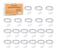 Vacoulery Cadena de Luces con Pilas 20 PCS, 1M 10 LEDs Luces de Cadena Micro, Alambre de Cobre Luces para Decoración Interior, Exterior, Boda, Fiesta de Navidad