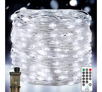 Vacoulery Guirnalda Luces Interior Enchufe, 23M 200 LED Luces de Hadas con Temporizador Exteriores Impermeable IP65 para Arbol de Navidad, Fiestas, Jardín, Balcón (Blanco Frío)
