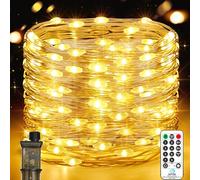 Vacoulery Guirnalda Luces LED con Enchufe, 23M 200 Led Luces de Hadas con Temporizador Interior Exteriores Impermeable IP44 para Arbol de Navidad, Fiestas, Jardín, Bodas (Blanco Cálido)