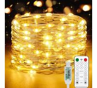 Vacoulery LED Guirnaldas, 150 LED 15M USB Luces de Hadas, 8 Modos Con Mando Timer Para Decoración Bodas Fiesta de Navidad