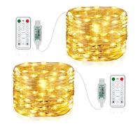 Vacoulery LED Guirnaldas, 2 x 150 LED 15M USB Luces de Hadas, 8 Modos Con Mando Timer Para Decoración Bodas Fiesta de Navidad