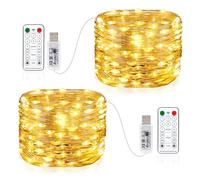 Vacoulery LED Guirnaldas Luces, 150 LED 15M USB Luces de Hadas, 8 Modos Guirnalda Luces con Mando Timer LED Luces Navidad USB para Decoración Bodas Fiesta de Navidad