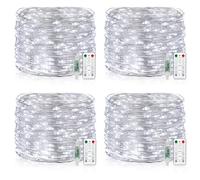 Vacoulery LED Guirnaldas Luces, 4 x 150 LED 15M USB Luces de Hadas, 8 Modos Guirnalda Luces con Mando Timer LED Luces Navidad USB para Decoración Bodas Fiesta de Navidad