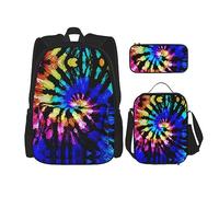 vacsAX Alien Smoke Mochila impermeable ligera (juego de 3 piezas) con bolsa de almuerzo, estuche para lápices para oficina y escuela, desteñido, Talla única