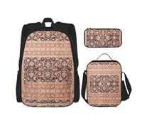vacsAX Blessed to Be Called Sunflower Mochila impermeable ligera (juego de 3 piezas) con bolsa de almuerzo, estuche para lápices para oficina y escuela, Arte Orientalista Antiguo, Talla única