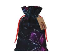 vacsAX Bolsa de regalo de Navidad con cierre de cordón, ligera, bonito diseño, perfecta para cumpleaños y fiestas, misterio negro
