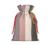 vacsAX Bolsa de regalo de Navidad con cierre de cordón, ligera, bonito diseño, perfecta para cumpleaños y fiestas, un esquema de color cálido y rústico