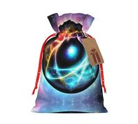 vacsAX Bolsa de regalo de Navidad con cierre de cordón, ligera, bonito diseño, perfecta para cumpleaños y fiestas, universo maravilloso