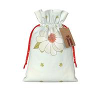 vacsAX Bolsa de regalo de Navidad con cierre de cordón, ligera, bonito diseño, perfecta para cumpleaños y fiestas, camelia en flor