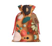 vacsAX Bolsa de regalo de Navidad con cierre de cordón, ligera, bonito diseño, perfecta para cumpleaños y fiestas. Corte papel con girasoles coloridos