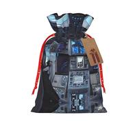 vacsAX Bolsa de regalo de Navidad con cierre de cordón, ligera, bonito diseño, perfecta para cumpleaños y fiestas, cabaña del futuro