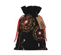 vacsAX Bolsa de regalo de Navidad con cierre de cordón, ligera, bonito diseño, perfecta para cumpleaños y fiestas, diente de león estrellado