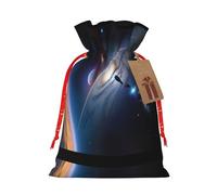 vacsAX Bolsa de regalo de Navidad con cierre de cordón, ligera, bonito diseño, perfecta para cumpleaños y fiestas, un universo fascinante