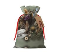 vacsAX Bolsa de regalo de Navidad con cierre de cordón, ligera, bonito diseño, perfecta para cumpleaños y fiestas, flores de plumas