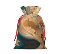 vacsAX Bolsa de regalo de Navidad con cierre de cordón, ligera, bonito diseño, perfecta para cumpleaños y fiestas, misterio Dunhuang