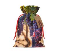 vacsAX Bolsa de regalo de Navidad con cierre de cordón, ligera, bonito diseño, perfecta para cumpleaños y fiestas, uvas del desierto