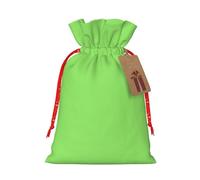 vacsAX Bolsa de regalo de Navidad con cierre de cordón, ligera, bonito diseño, perfecta para cumpleaños y fiestas, color verde claro