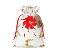 vacsAX Bolsa de regalo de Navidad con cierre de cordón, ligera, bonito diseño, perfecta para cumpleaños y fiestas, albóndigas giratorias