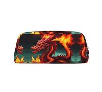 vacsAX Dragon King in Fire - Estuche para lápices, monedero, bolsa de cosméticos, organizador de papelería de oficina, bolsa portátil para lápices