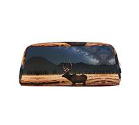 vacsAX Elk in the Meadow - Estuche para lápices, monedero, bolsa de cosméticos, organizador de papelería de oficina, bolsa portátil para lápices