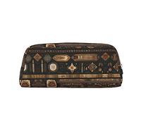 vacsAX Estuche de lápices de estilo bohemio, bolsa de monedas, bolsa de cosméticos, organizador de papelería de oficina, bolsa portátil para lápices