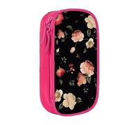 vacsAX Estuche de tela Oxford, duradero y elegante, para suministros escolares y de oficina, bolsa de lápices, otoño, hermoso diseño floral, Pink, Talla única, Tarjetero