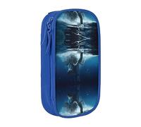 vacsAX Estuche de tela Oxford, duradero y elegante, para suministros escolares y de oficina, bolsa de lápices para natación, elefante africano, Blue, Talla única, Tarjetero