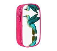 vacsAX Estuche de tela Oxford, duradero y elegante, para suministros escolares y de oficina, bolsa de lápices, lindo colibrí, Pink, Talla única, Tarjetero