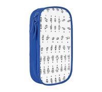 vacsAX Estuche de tela Oxford, duradero y elegante, para suministros escolares y de oficina, bolsa de lápices, lenguaje de señas, alfabeto, Blue, Talla única, Tarjetero