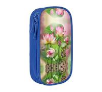 vacsAX Estuche de tela Oxford, duradero y elegante, para suministros escolares y de oficina, bolsa de lápices Spirit of the Lotus, Blue, Talla única, Tarjetero