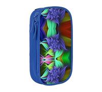 vacsAX Estuche de tela Oxford, duradero y elegante, para suministros escolares y de oficina, bolsa de lápices, diseño floral abstracto, Blue, Talla única, Tarjetero