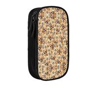 vacsAX Estuche de tela Oxford, duradero y elegante, para suministros escolares y de oficina, bolsa de lápices Labrador Retriever Dogs, Black, Talla única, Tarjetero