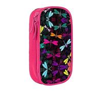 vacsAX Estuche de tela Oxford, duradero y elegante, para suministros escolares y de oficina, bolsa de lápices linda libélula, Pink, Talla única, Tarjetero