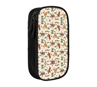 vacsAX Estuche de tela Oxford, duradero y elegante para suministros escolares y de oficina, bolsa de lápices, bolsa de lápices Cowboy Ride Horse, Black, Talla única, Tarjetero