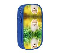 vacsAX Estuche de tela Oxford, duradero y elegante, para suministros escolares y de oficina, bolsa de lápices, lindo perro, Blue, Talla única, Tarjetero
