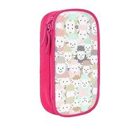 vacsAX Estuche de tela Oxford, duradero y elegante, para suministros escolares y de oficina, bonito patrón de dibujos animados de ovejas coloridas, Pink, Talla única, Tarjetero